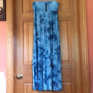 Made By Johnny blue tie dye palazzo pants in Medium